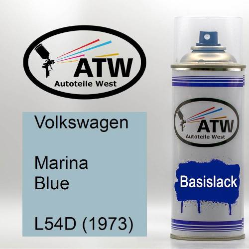 Volkswagen, Marina Blue, L54D (1973): 400ml Sprühdose, von ATW Autoteile West.